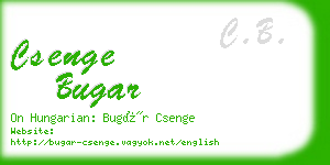 csenge bugar business card